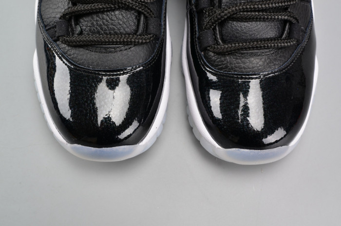AIR JORDAN 11 RETRO BG (GS) "72-10" black womens 378038-002