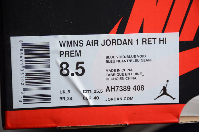 Air Jordan 1 High Premium Blue Void AH7389-408