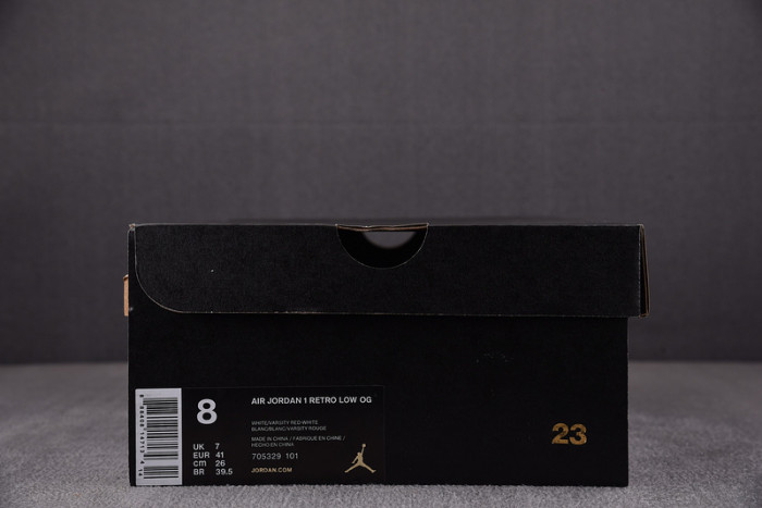Air Jordan 1 Retro Low White Varsity Red 705329-101