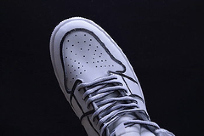 Nike Air Jordan 1 Retro “Comic 3D Pencil” White Hand-Painted MENS  AA4724-110