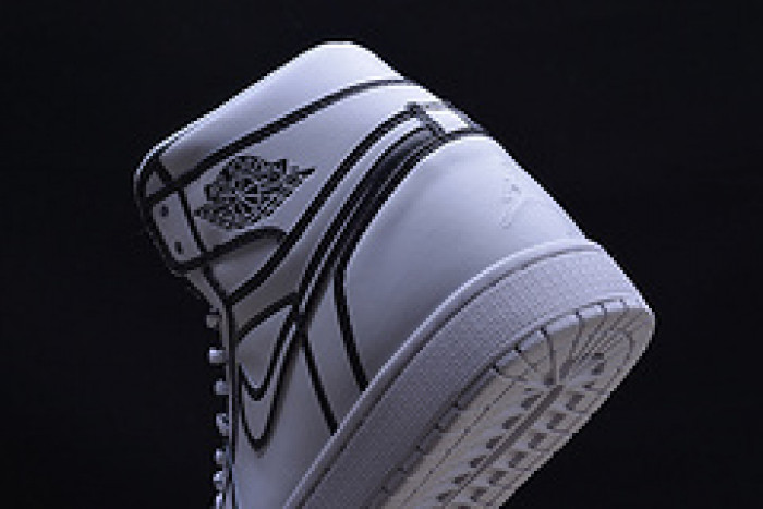 Nike Air Jordan 1 Retro “Comic 3D Pencil” White Hand-Painted MENS  AA4724-110