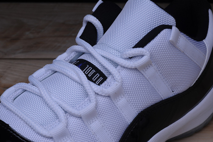 AIR JORDAN 11 RETRO LOW "CONCORD" BLACK/ WHITE  mens 528895-153